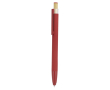 Aluminium styluspen met bamboe drukknop en blauwe inkt kleur rood