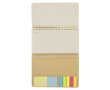 Schrijfboek met uitvouwbare weekplanner en A5-notitieblok kleur naturel