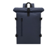 PU-rugzak voor laptop 15'' met meerdere vakken, ideaal voor op reis kleur marineblauw