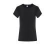 Dames T-shirt van katoen met korte mouwen 150 g/m² kleur zwart