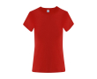 Dames T-shirt van katoen met korte mouwen 150 g/m² kleur rood