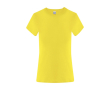 Dames T-shirt van katoen met korte mouwen 150 g/m² kleur geel