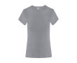 Dames T-shirt van katoen met korte mouwen 150 g/m² kleur grijs