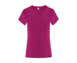 Dames T-shirt van katoen met korte mouwen 150 g/m² kleur fuchsia