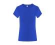 Dames T-shirt van katoen met korte mouwen 150 g/m² kleur blauw
