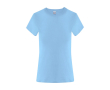 Dames T-shirt van katoen met korte mouwen 150 g/m² kleur lichtblauw