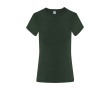 Dames T-shirt van katoen met korte mouwen 150 g/m² kleur groene fles