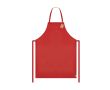 Schort van gerecycled katoen met verstelbanden 180 g/m² kleur rood