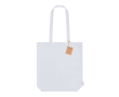 Biokatoenen tas met bodemvouw en stevige hengsels 270 g/m² kleur wit