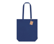 Biokatoenen tas met bodemvouw en stevige hengsels 270 g/m² kleur blauw