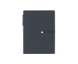 Notitieblok A6 met notitievellen, sticky notes en pen kleur marineblauw