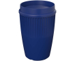 Herbruikbare beker met 360° deksel en isolerende rand 350ml kleur blauw