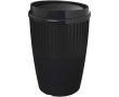 Herbruikbare beker van gerecycled kunststof met enkele wand 350 ml kleur zwart