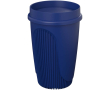 Enkelwandige beker met 360°-deksel en isolerende rand 350ml kleur blauw