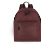 Rugzak van gerecycled polyester met voorvak kleur rood