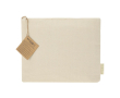 Thermo toilettas van gerecycled katoen met rits 170 g/m² kleur naturel