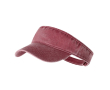 Katoenen visor met washed effect en klittenbandsluiting kleur rood