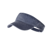 Katoenen visor met washed effect en klittenbandsluiting kleur marineblauw