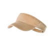 Katoenen visor met washed effect en klittenbandsluiting kleur bruin