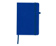 Gelijnd notitieboek (A5) van synthetisch leer met sluiting kleur blauw