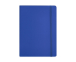 A5-notitieboek gelijnd met omslag van gerecycled kunstleer kleur blauw