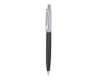 Gemetalliseerde pen met drukknop en clip, blauwe inkt kleur zwart
