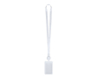Uittrekbare lanyard met afneembare kaarthouder en clip kleur wit