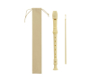 Demonteerbare fluit in 3 delen met non-woven hoes kleur naturel