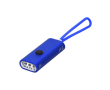 Zaklamp van gerecycled aluminium met 3 leds en siliconen lus kleur blauw