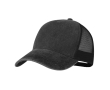 5-panel cap met washed effect en verstelbaar ademend mesh kleur zwart