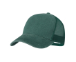 5-panel cap met washed effect en verstelbaar ademend mesh kleur groen