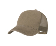 5-panel cap met washed effect en verstelbaar ademend mesh kleur bruin