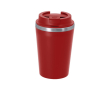 To-go thermosbeker van roestvrij staal met lekvrije deksel 350ml kleur rood