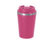 To-go thermosbeker van roestvrij staal met lekvrije deksel 350ml kleur fuchsia