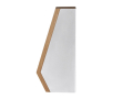Trofeeplaat met houten voet en front van gerecycled aluminium kleur naturel