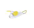 Draagbare ventilator met LED-zaklamp en draagkarabijnhaak kleur geel