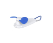Draagbare ventilator met LED-zaklamp en draagkarabijnhaak kleur blauw