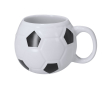 Keramische mok met klassiek voetbalontwerp 440 ml kleur zwart