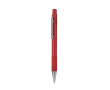 Balpen van aluminium met matte afwerking blauwe inkt kleur rood