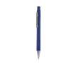 Balpen van aluminium met matte afwerking blauwe inkt kleur blauw