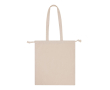 Katoenen tas met trekkoorden en stevige hengsels 180 g/m² kleur naturel