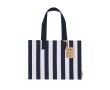 Gerecyclede katoenen tas met vouwbodem en hengsels 310 g/m² kleur marineblauw