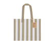 Gerecyclede katoenen tas met vouwbodem en hengsels 310 g/m² kleur beige