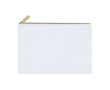 Polyester toilettas met gouden ritssluiting voor sublimatie kleur wit