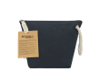 Toilettas van gerecycled katoen met ritssluiting 240 g/m² kleur marineblauw