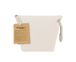 Toilettas van gerecycled katoen met ritssluiting 240 g/m² kleur naturel