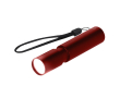 Zaklamp van aluminium met zoom en oplaadbare batterij kleur rood