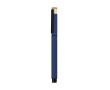 Bamboe rollerpen met aluminium en rubber afwerking kleur marineblauw