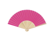 Waaier met bamboelatjes en polyester doek in kleuren kleur fuchsia