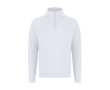 Unisex sweater met halve rits van sweatstof 280 g/m² kleur wit